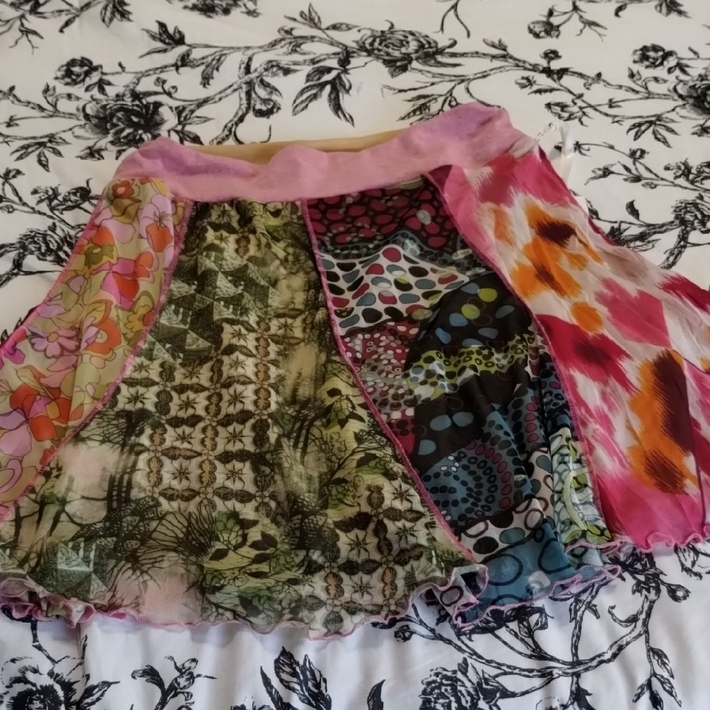 Multicolor Patchwork Skirt